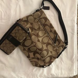 Coach handbag with matching wallet